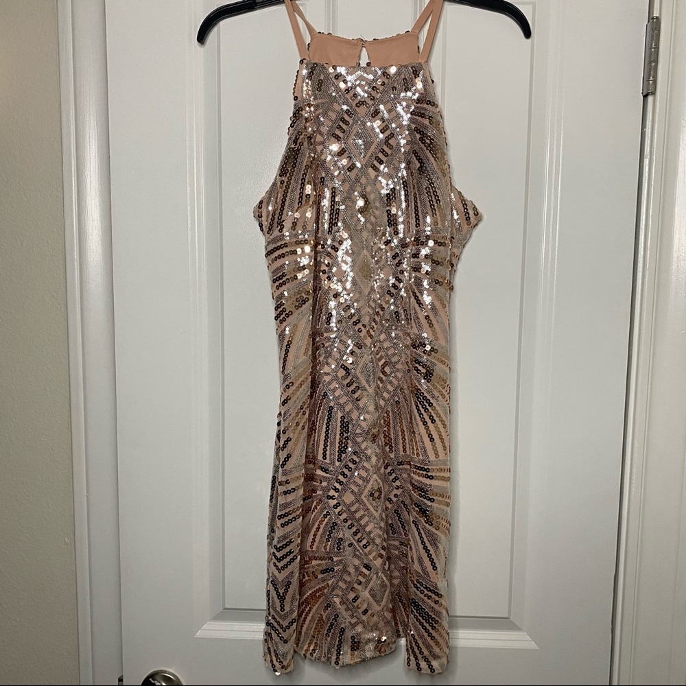 Gold sequin dress size M